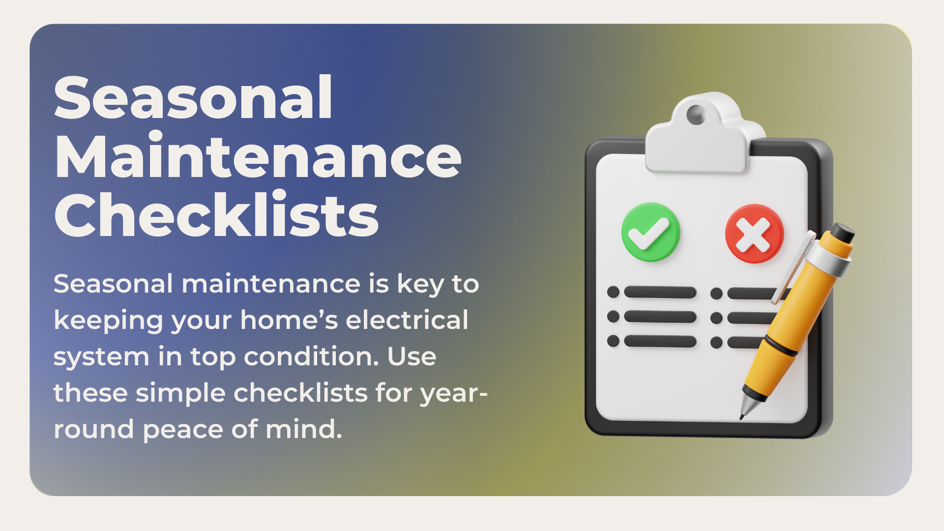 Seasonal Maintenance Checklist Guide