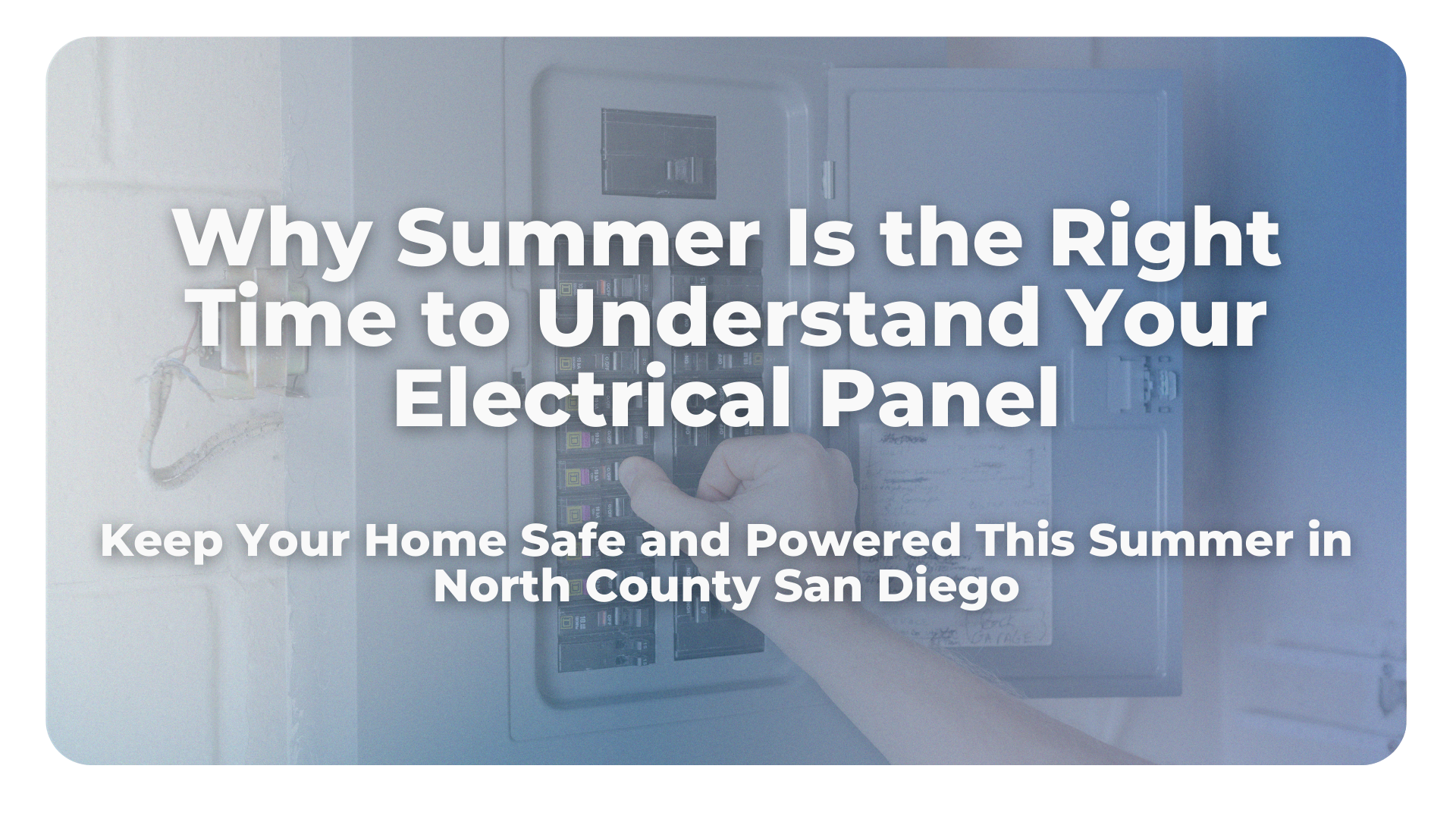 Before and after photo of outdated vs. upgraded electrical panel in a North County San Diego home — shows the importance of panel upgrades for summer safety and reliability